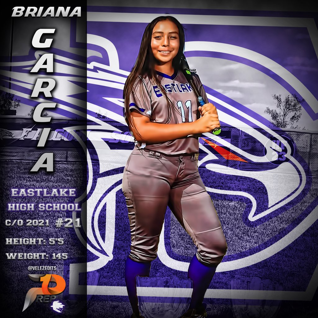 #Prep1 Quick Stat 🥎⭐️💯🔥
Player: Briana Jordan Garcia
Class of: 2021
High School: <a href="/Eastlaksoftball/">Eastlake Softball</a> 
Jersey #: 2️⃣1️⃣
City: El Paso, TX
Position: 1st / 3rd
Height &amp; Weight: 5’5” 145lbs.
🌐Twitter: <a href="/Briana_2135/">Briana Garcia</a>