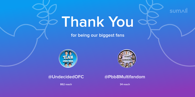 shoimich's tweet photo. Our biggest fans this week: UndecidedOFC, Pbb8Multifandom. Thank you! via https://t.co/RXsoONC5wn https://t.co/52yadwfOHg