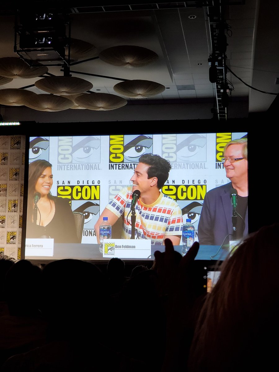 flippiefloppies's tweet photo. I am looooving the @NBCSuperstore panel at #SDCC ! This cast is truly amazing and so hilarious. #icemobile https://t.co/FwiXBn4147
