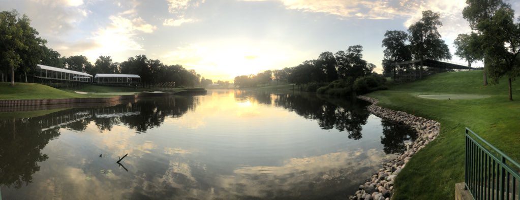 #17 Course 3 is definitely one of the best views on the property. Especially when the sun is coming up. #bmwchampionship