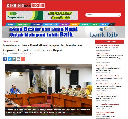 belbizonradio's tweet photo. Pemdaprov Jawa Barat Akan Bangun dan Revitalisasi Sejumlah Proyek Infrastruktur di Depok https://t.co/qeOiJ31d4B #pemerintah #pemkotbandung #Seputarbandung #pemprovjabar #homestyle #homebusiness #rumahbisnis #digital #internet #marketing #education #entrepreneur #pensiunpreneur https://t.co/TtXcDMHAAr
