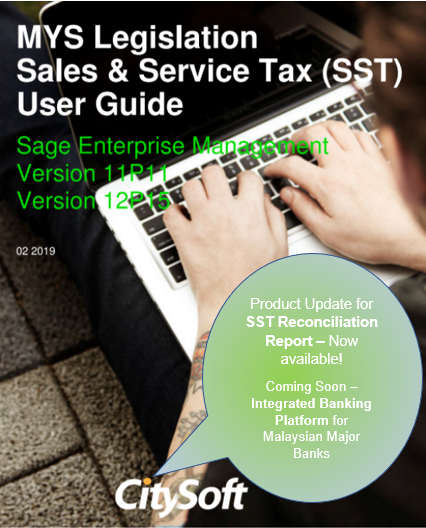 KimberUClark's tweet photo. #Malaysia CitySoft Advanced banking utilities #seamlessintegration with #SageX3 #enterprisemanagement
Malaysian legislation product update #sst reconciliation #salesandservicetax
Malaysian #banking integration to support standard MT940 customer receipt
https://t.co/scXc1SFj49 https://t.co/8PoyzPZHfR