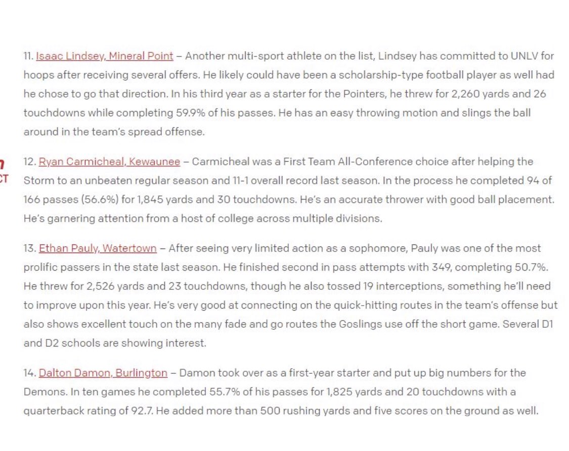 Extremely grateful to be ranked 12th in the state at my position! Glad to represent K-Town. Congrats to teammates <a href="/OwenKudick/">Owen Kudick</a> and @Tsauce50 as well.
