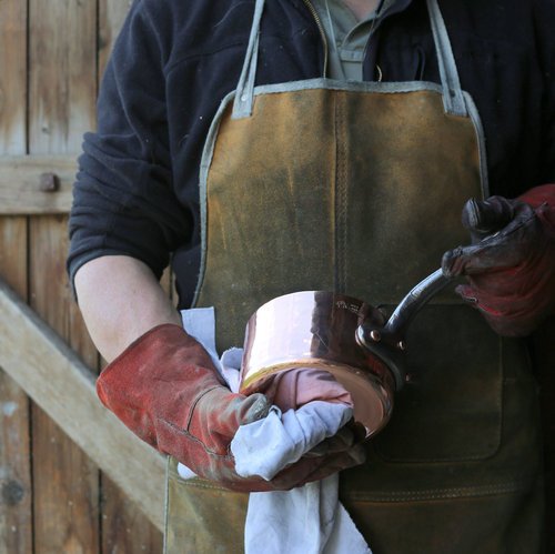 And unlike nonstick pans (which lasts 3-5 years, releases toxins during production and use and can't be fully recycled...) your copper pans can be in daily use for centuries (the thicker they are the better they work the longer they last the more valuable they get).