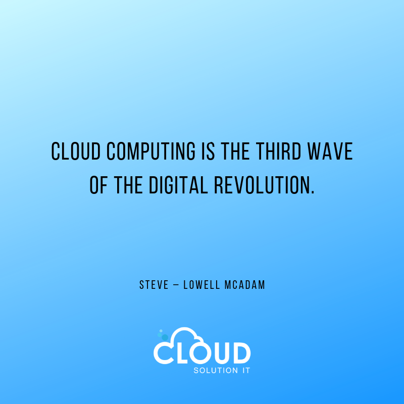 Cloudsolution0's tweet photo. Cloud computing is the third wave of the digital revolution. – Lowell McAdam, CEO of Verizon
#CloudSolutionIT
.
.
.
.
#cloudcomputing #technology #it #cloud #aws #cybersecurity #bigdata #linux #ai #tech #machinelearning #ti #iso #python #datascience #iot https://t.co/HtYP41LKcv