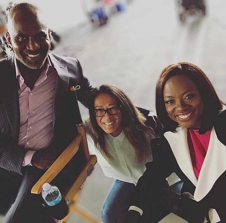 violadavis's tweet photo. On the set of #HTGAWM with my love #JuliusTennon and talented director #JetWilkinson. ❤ #TBT https://t.co/V6nznXg1qS