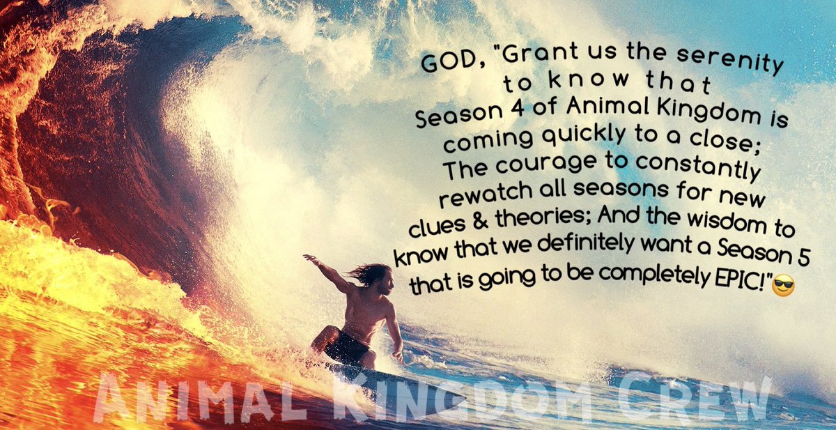 We want a season 5!! #Animalkingdom <a href="/ShawnHatosy/">Shawn Hatosy</a> <a href="/RobboBen/">Ben Robson</a> <a href="/FinnCole/">Finn Cole</a> <a href="/AnimalKingdom/">Animal Kingdom</a> <a href="/tntdrama/">TNT Drama</a> <a href="/Streatclark/">Spencer Treat Clark</a>