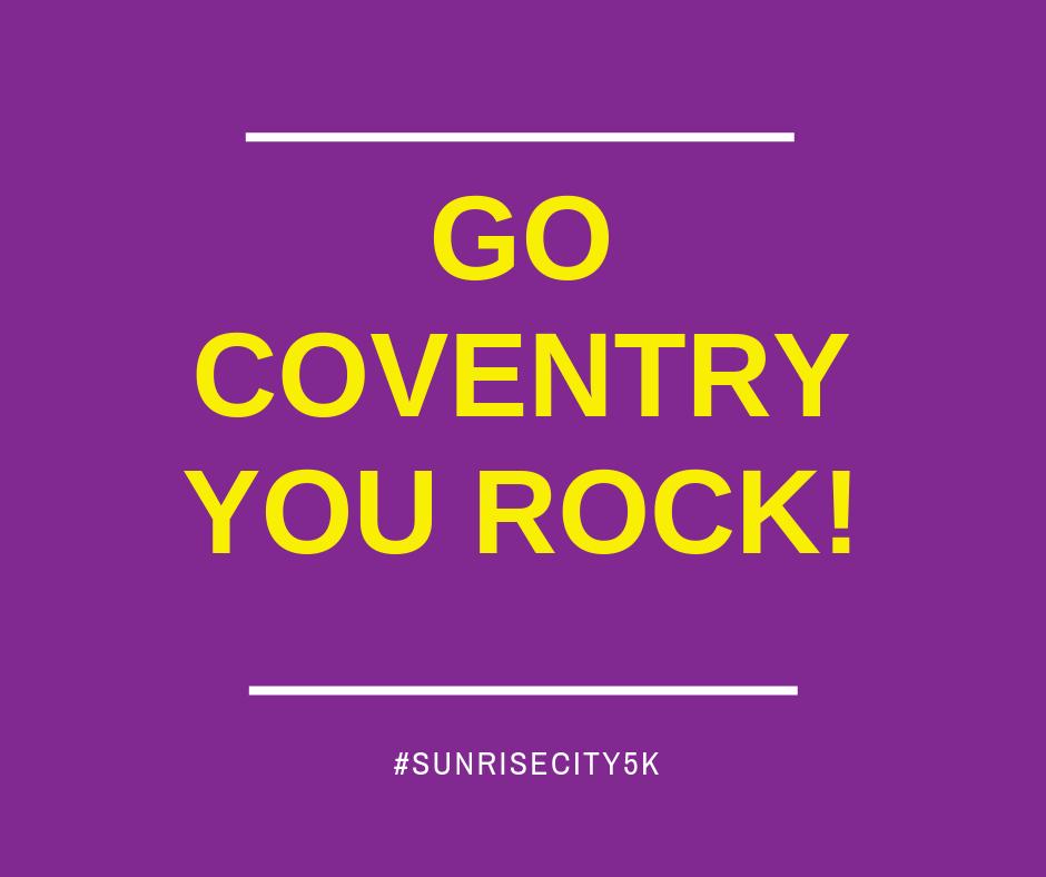 Yes you do! Have fun out there today, especially Leigh Cooper who we would like to wish a big HAPPY BIRHDAY! It's the last one guys this year so knock it out the park! #sunrisecity5k #coventry