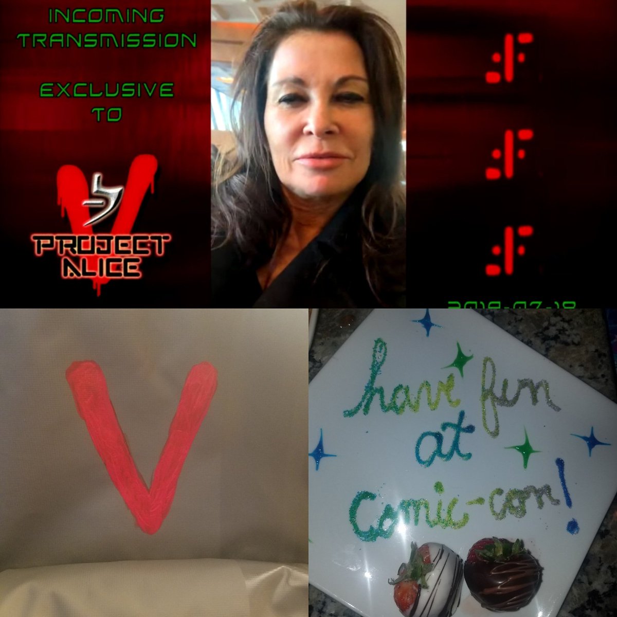 gnomeslayer's tweet image. Tomorrow is 'V' day @Comic_Con ! follow me for live tweets just before 10am PST! big thanks to @ProjectAliceV @janebadler and @MeltingPotGslmp for dinner royal treatment!