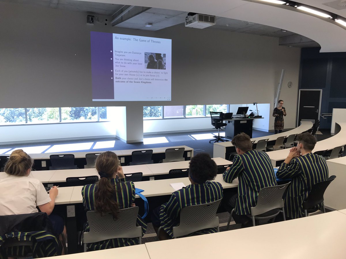 QETAinc's tweet photo. Dr Sabine Albrecht brings #economics to @GameOfThrones #studenteconomicsday @QUTBusiness #qeta https://t.co/geFLPWJjxd