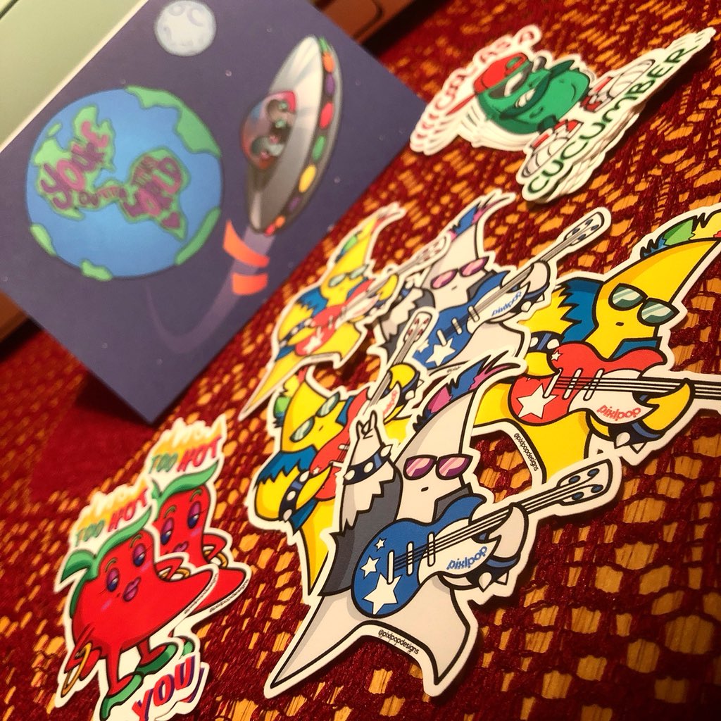 pixl_pop's tweet photo. 🌶👠🌏👽⭐️🎸🥒🧢🕶👟

#rockstar #stickers #aliens #greetingcards #cartoon #sticker #cartoons #stickerart #stickerartist #vectorart #stickeraddict #illustrator #stickerdesign #stickerart #stickeraddict #artist #cartoonist #cartoonart #cartoonartist #characterdesign #artwork https://t.co/8Zhf6D9Vee