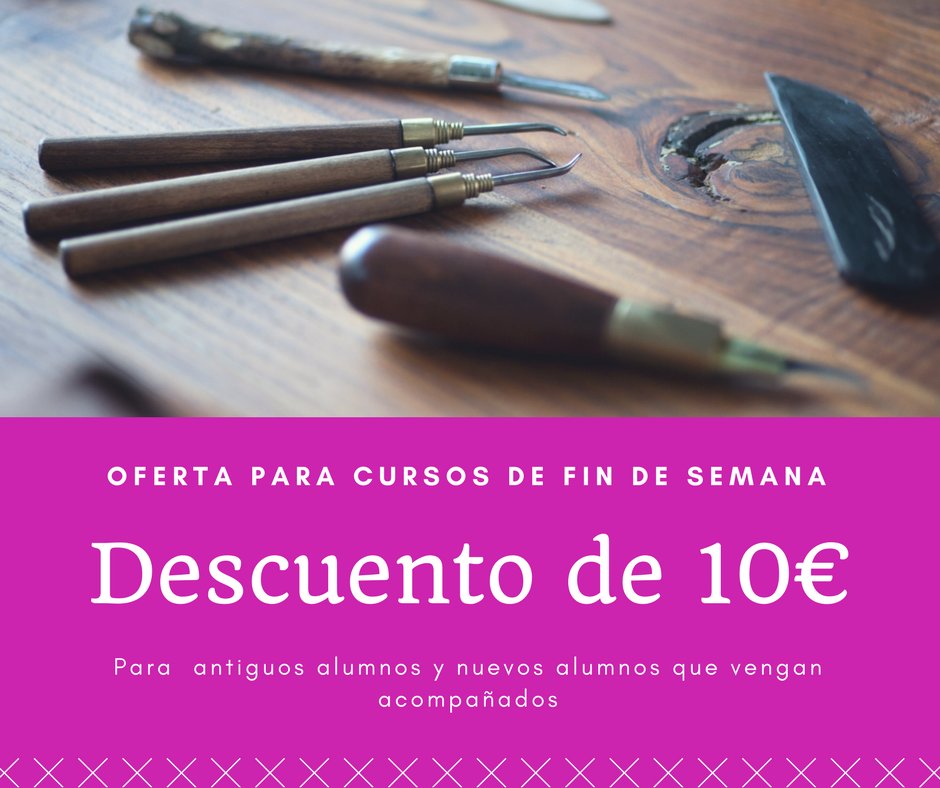artcuero's tweet photo. Buscas planes poco típicos para hacer en Madrid? Continuamos con nuestra oferta de 10€ de descuento para todos los cursos de fin de semana! Échale un vistazo a nuestra página de cursos para ver todas las actividades! https://t.co/DI5lWuNgy2 https://t.co/JlXGMpqTjs