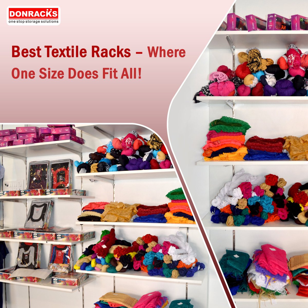 DonracksIndia's tweet image. If you Want to Display your Clothes best, then Choose the Best Textile Racking Solution! Simple yet Elegant, Donracks offers the best Space Utility while giving the Best Visibility for your Customers! 

Visit us @ amp.gs/Cnr8 

#Donracks #TextileRacks