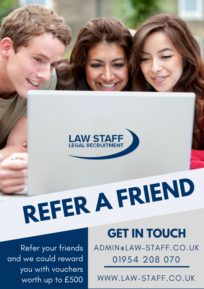 SSLawStaff's tweet photo. If we have worked together in the past, placing you at a new job, we could #reward you with #vouchers worth up to £500 to say thank you for every successful recommendation!
Get in touch to find out more information on our Refer a Friend scheme!
01954 208070
admin@law-staff.co.uk https://t.co/f0t3B6w78u