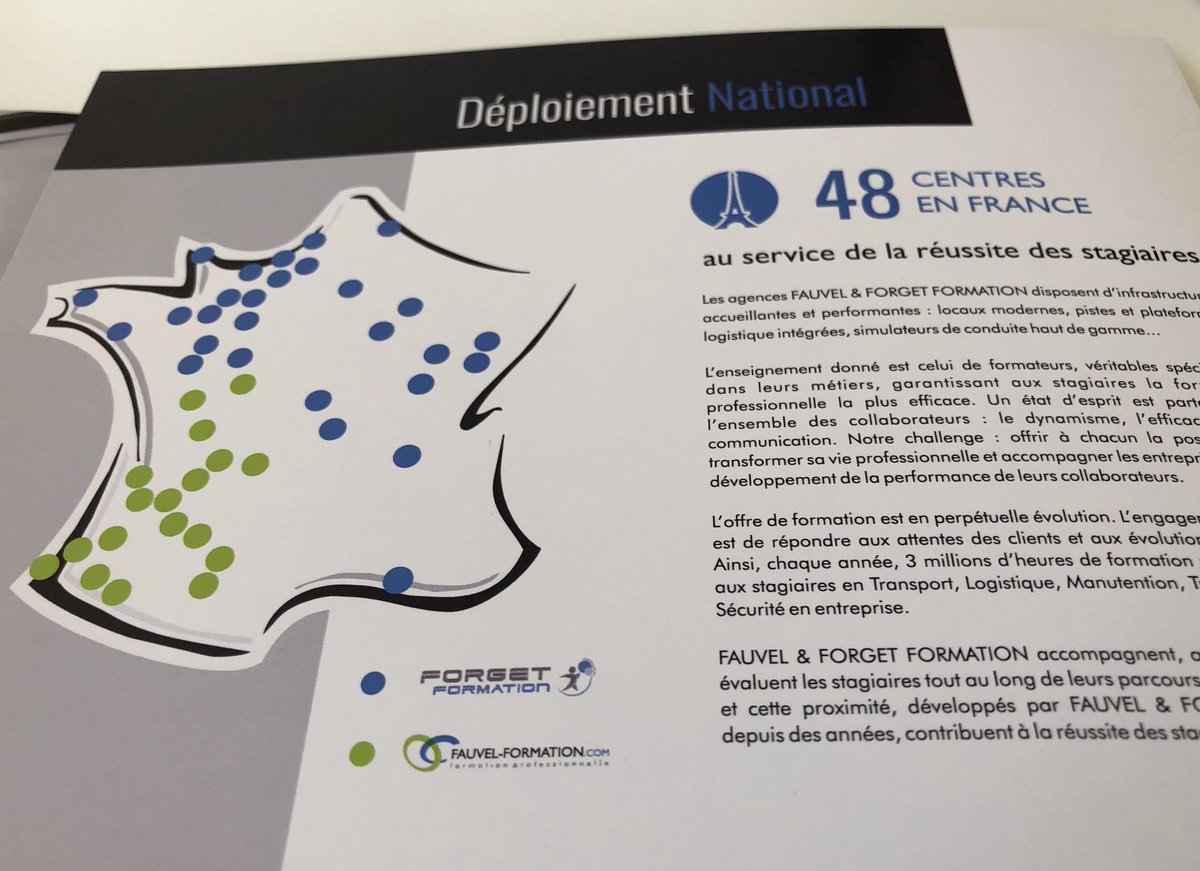fauvelformation's tweet photo. Le groupe #ForgetFormation et @fauvelformation ont annoncé ce jour à Paris leur mariage pour constituer le 1er groupe national privé #transport #logistique @ValDeymes @SO_Dordogne @LRoutiers @logistiqueNews @Avenir_Log @_CNR__ @_OTRE_ @Job_Logistique @clubtranlog @logistiqueNews https://t.co/bQkQQmjYch