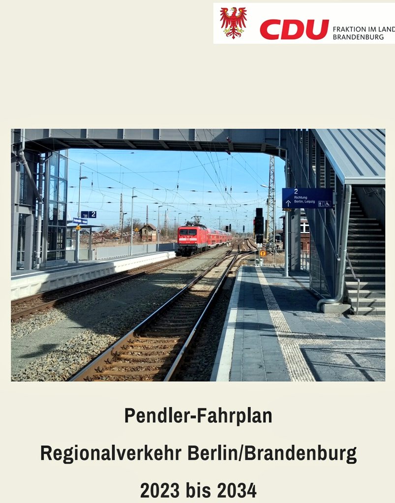 amfalder's tweet photo. Vorstellung des #Pendler-Fahrplans der @CDUFraktionBRB durch Ingo Senftleben, @RGenilke und Hans Leister (@deutschlandtakt). Eine gut lesbare Analyse des von der Landesregierung #Brandenburg  geplanten Regionalverkehrs von 2023 bis 2034. https://t.co/UumdetzsHq