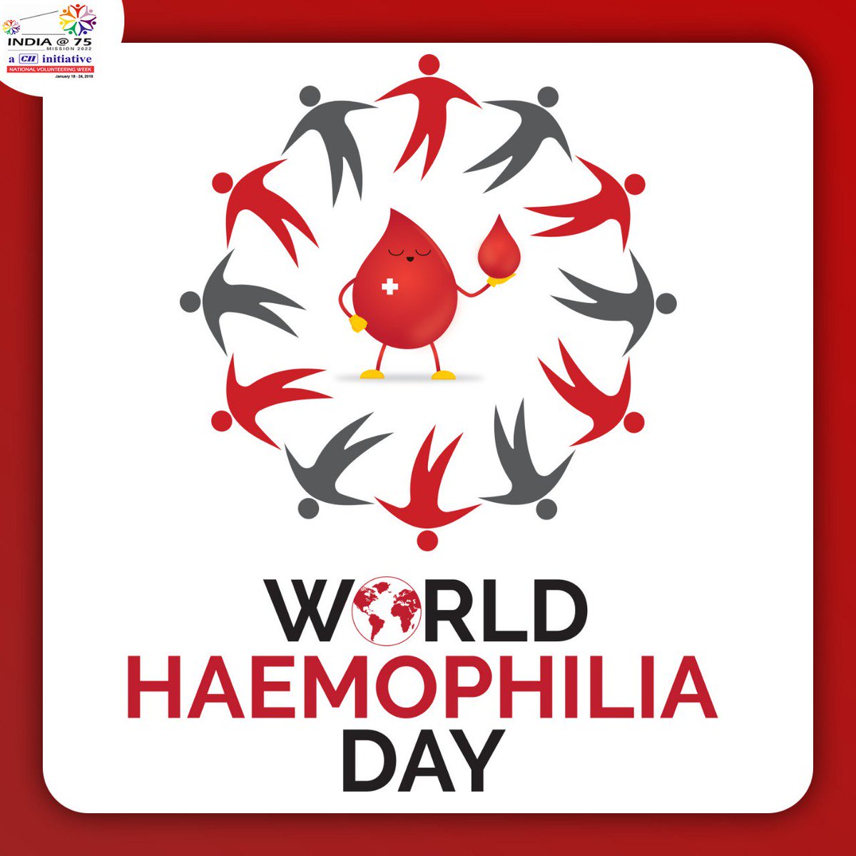 ForceProBono's tweet image. April 17th, World Haemophilia Day is recognized worldwide to increase awareness of haemophilia and other inherited bleeding disorders. There is an increased awareness and an access to care for the millions who remain without treatment.

#IforIndia #Indiaat75