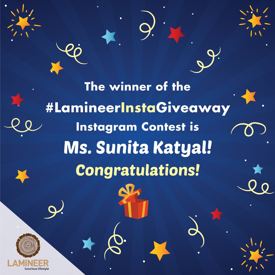 lamineerviva's tweet photo. Hearty congratulations to the winner of #LamineerInstaContest on Instagram - Ms. Katyal!  Stay tuned to more interesting contests for next 4 weeks!
 . . .
   #contestprize #contestalert #prizealert #prizegiveaway  #LamineerContest #contestwinneroftheday #contestwinner https://t.co/nbrHTnC3jE