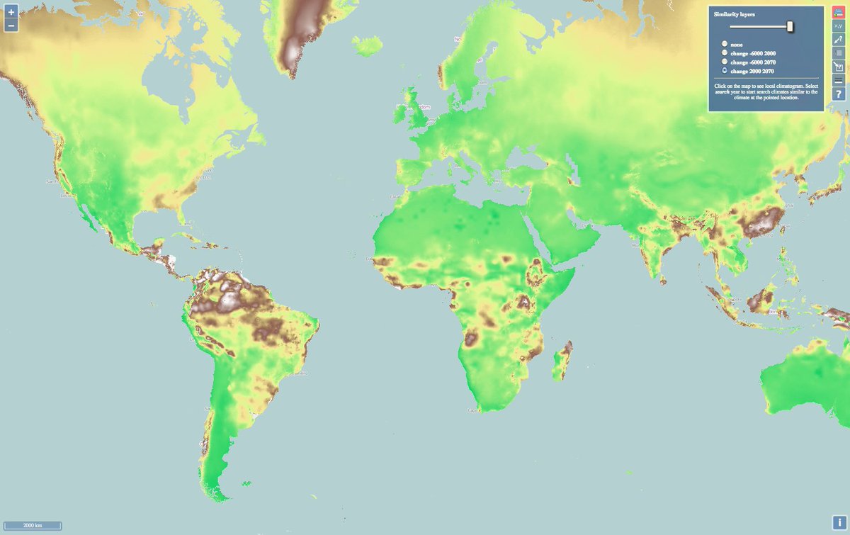 GeographicalMag's tweet photo. These maps reveal where in the world will experience the most climate change between 2000 and 2070 https://t.co/k9HT7322el https://t.co/pPKmKY6okT