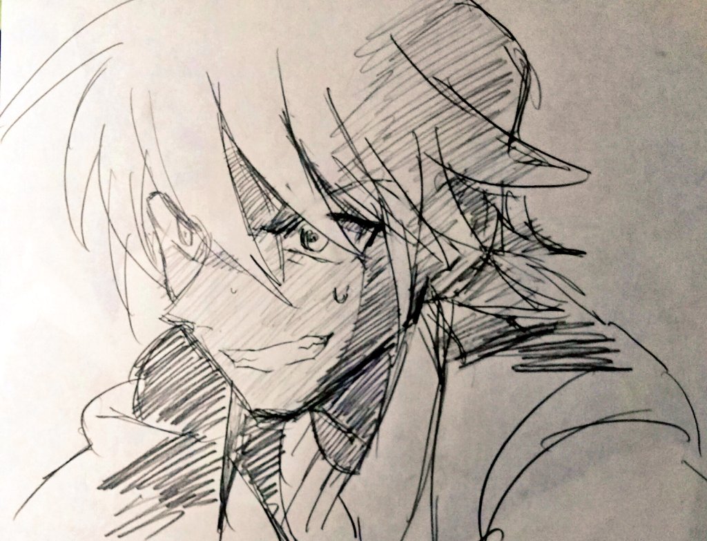 安室さんペペッと描いてみたけど垂れ目のイケメン過ぎません…?無理… 