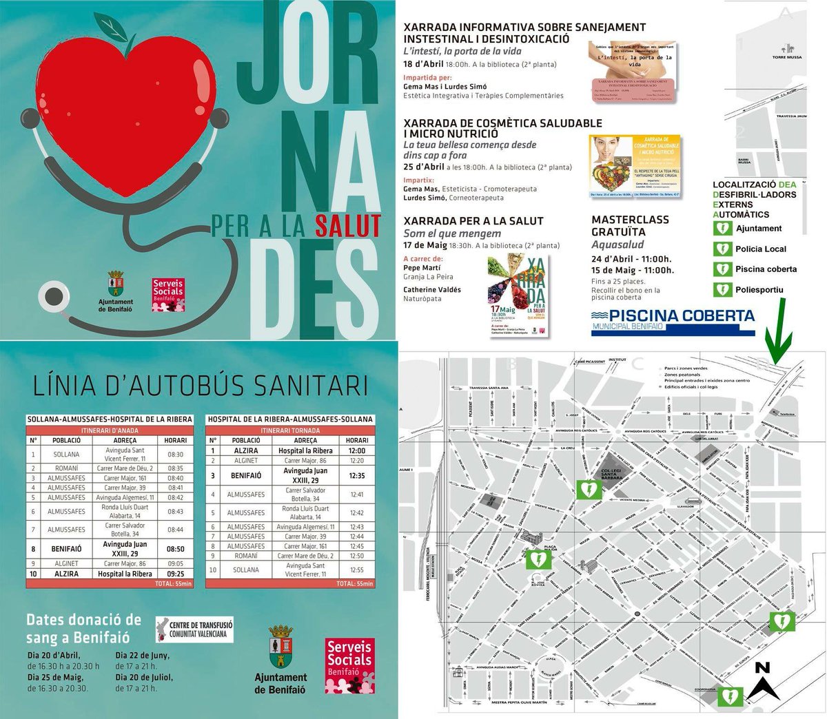 Aj_Benifaio's tweet photo. 📣👉🏼LA SALUT COM A PROTAGONISTA A BENIFAIÓ: Jornades per a la salut 2018✅❤️
#InfoBenifaió #Fesclick👇🏼#JornadesSalut2108 #Participa #VosEsperemambGanes
@GVAsanitat https://t.co/qv1gBNNu67