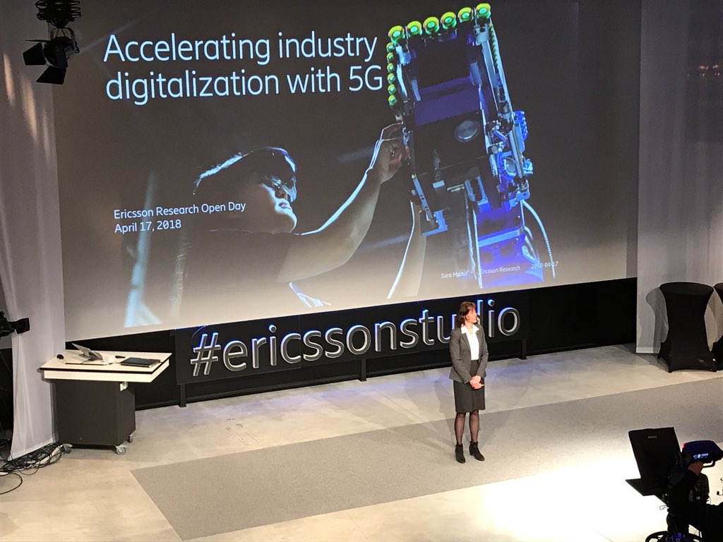 patrikpozzolini's tweet photo. Sara Mazur, head of @EricssonLabs, sharing the latest on #5G and #IoT at #ericssonstudio. https://t.co/vUAMB3BTOz