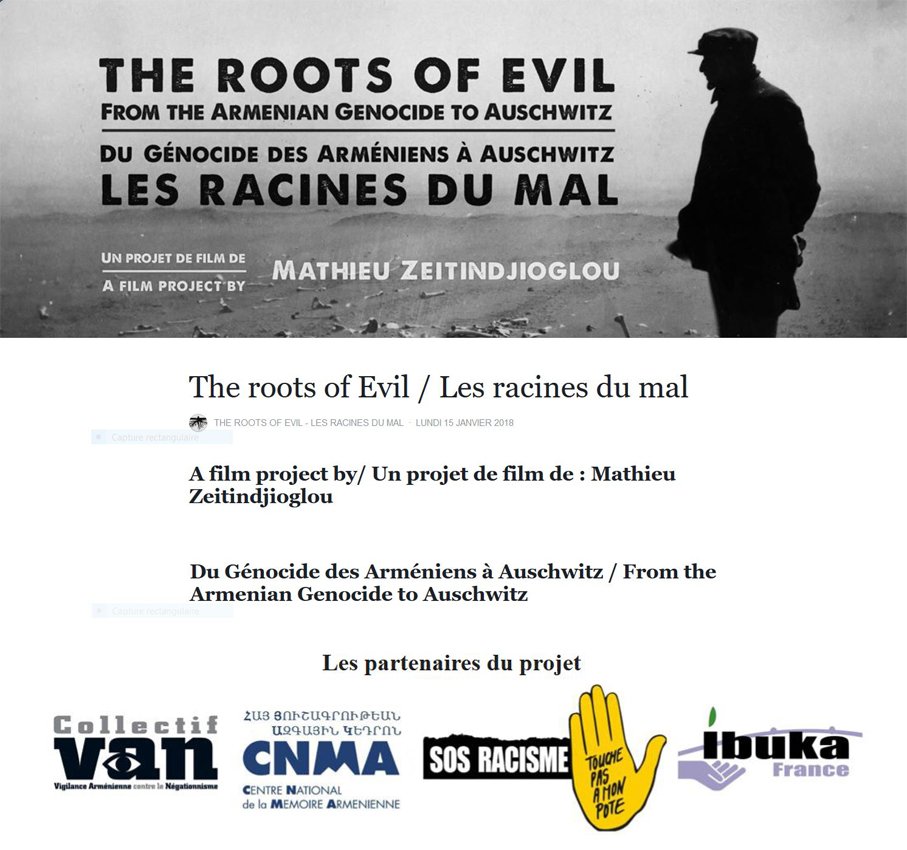 Collectif_VAN's tweet photo. Campagne de crowdfunding “Du #génocide des #Arméniens à #Auschwitz, Les racines du mal”(@therootsofevil_ ) https://t.co/dt1TUqXEK9 @mathieuzed #crowdfunding via@kissbankers https://t.co/LkplhXiFc3 #TherootsofEvil #génocidearménien #Shoah https://t.co/uYzdvhaCat