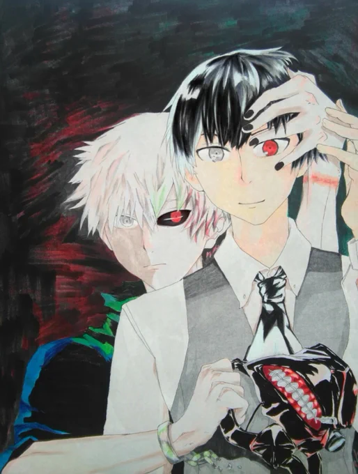 #東京喰種 #金木研 #黒カネキ #白カネキ 