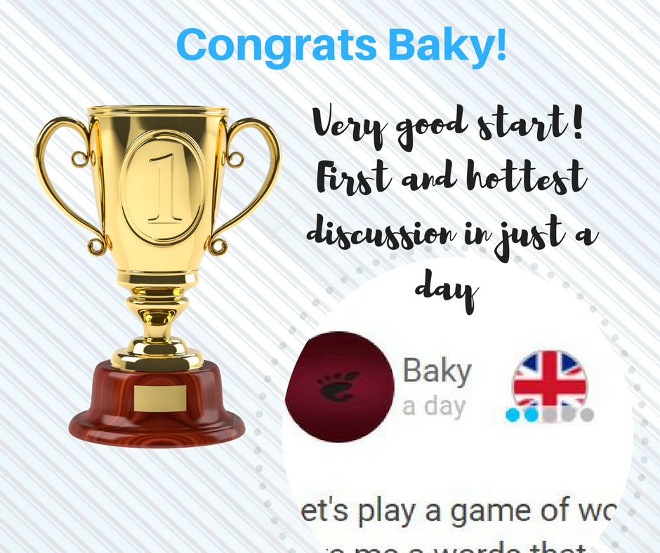 Talkalang's tweet photo. Congrats Baky! Keep up the good work.

Here is the awesome discussion she created: https://t.co/EAP5gCiEhV https://t.co/ztHcCOxAoF