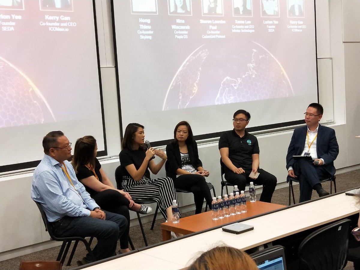 CarbonGrid's tweet photo. @NERA_Official COO, Sharon Paul, shares her views about the future opportunities for entrepreneurs in this new #blockchain era at the Global Inclusive Blockchain Conference in Singapore. Many thanks to our friends from @GibBlockEx for inviting us! https://t.co/qvHQIBnj80