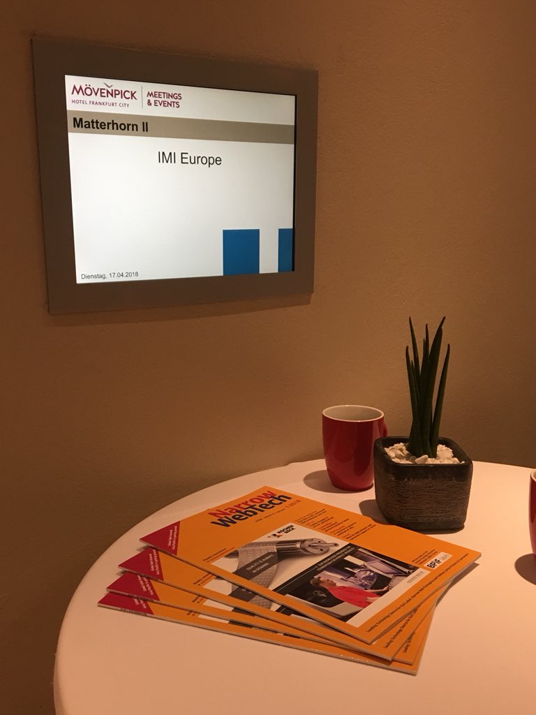 NarrowWebTech's tweet image. ... also #NarrowWebTech is covered at the #IMI #inkjet Conference in Frankfurt @IMIEurope
