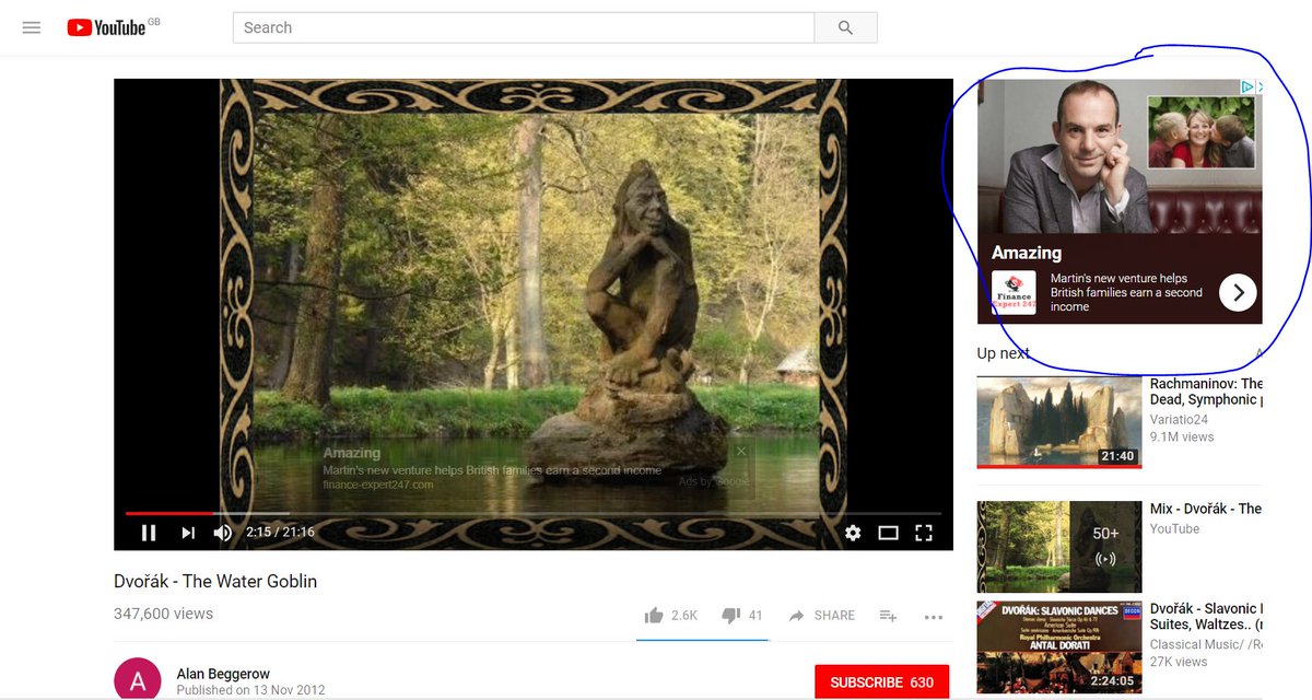 MrLukeParry's tweet photo. @MartinSLewis another scam using your identity <finance-expert247 .com> but this time posted via google adwords on Youtube. (NOT social media). Yet again, google are profiteering from fraud (and their social responsibility is non existent).... All the best. https://t.co/BxsGC6VW1Z