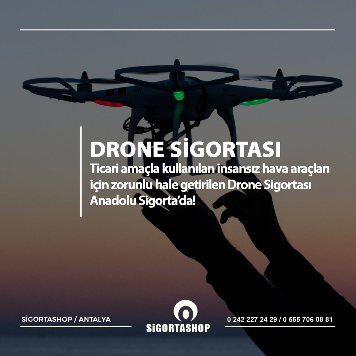 sigortashop07's tweet photo. Ticari amaçla kullanılan insansız hava araçları için zorunlu hale getirilen Drone Sigortası Anadolu Sigorta’da! #Sigorta #SigortaShop #AnadoluSigorta #Drone https://t.co/XnX7BsybUq