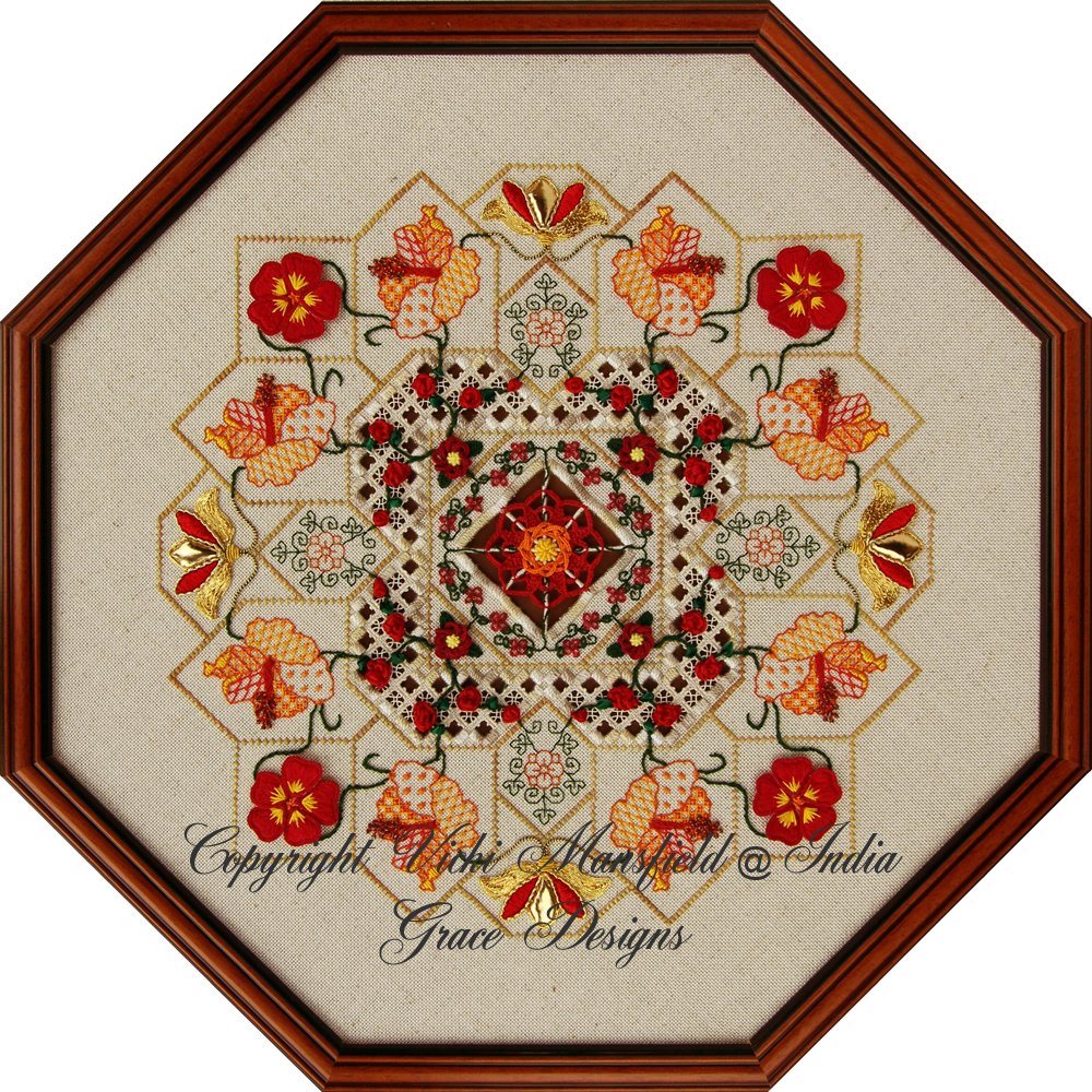 IndiaGraceDsgns's tweet image. PROUD #WorldCraftWeek  This is a piece that I call Modern Sampler. It uses 10 different traditional #embroidery techniques