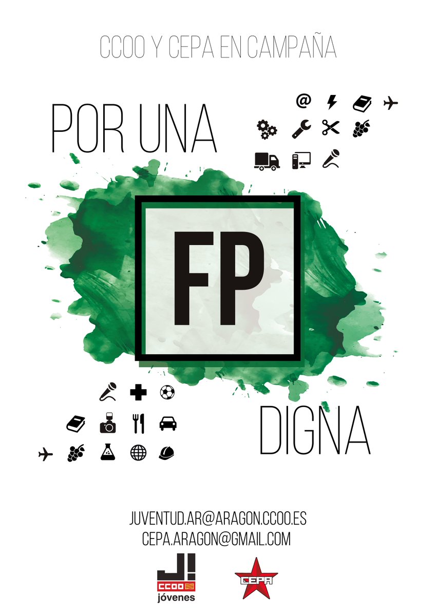 jovenCCOOAragon's tweet photo. Desde CCOO y @CEPA_EeM exigimos:
Transparencia en los datos.
Incremento de la inversión.
La derogación de la Orden 409/2019. Recuperaciones en Septiembre.
Un marco legal que garantice la finalidad de la FCT.
Incremento de plazas públicas.
#FPDigna https://t.co/PYn4UqpkBK