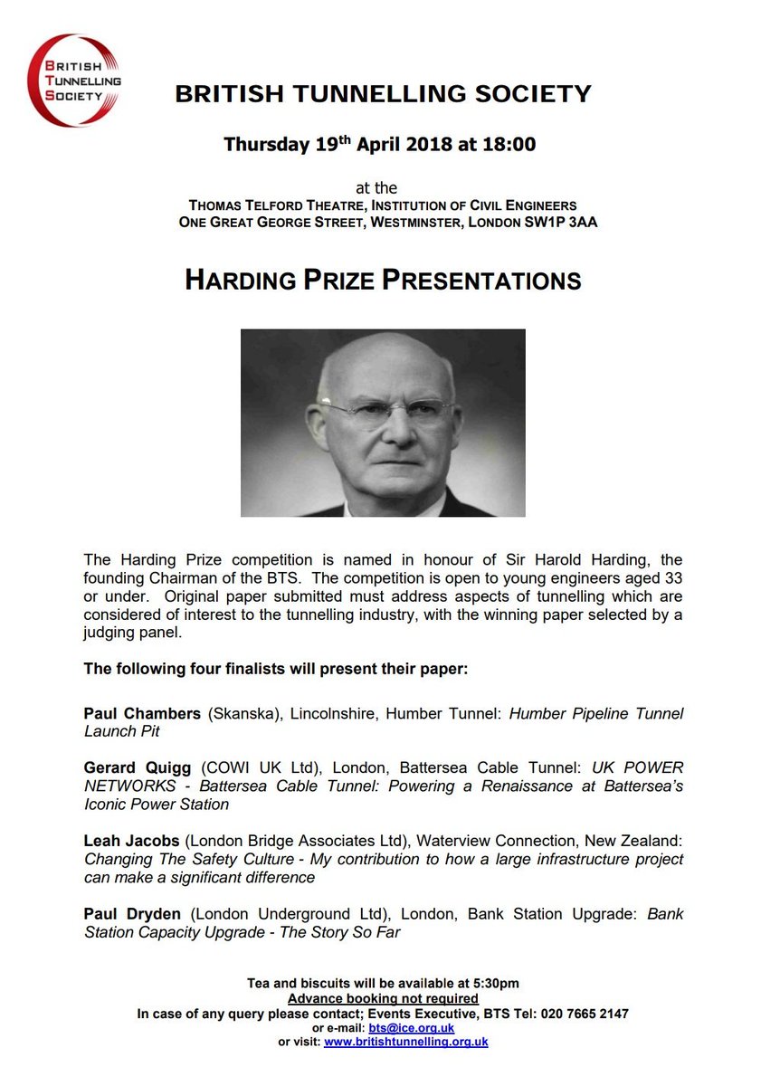 We are really excited that <a href="/Leah_engineer/">Leah Rabinowitz</a> is a finalist for this year's <a href="/BTS_Tunnelling/">BTS</a> Harding Prize Competition and will be presenting her paper <a href="/ICE_engineers/">ICE</a> this Thursday!! Good luck Leah!