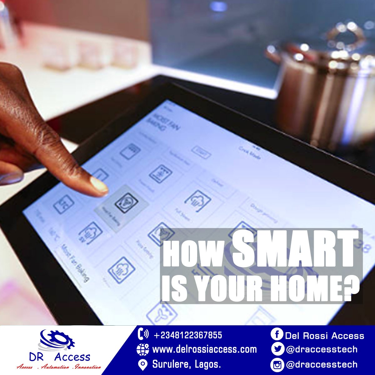 draccesstech's tweet photo. What if your devices at home could all communicate, send you information, and take your commands without you leaving the comfort of your sofa? It's not science fiction; it's what we do at DR Access
We ensure that you live SMART
#DR_Access #Home_Automation #Innovation #Smart_Home https://t.co/u5Hnv1Nu0o
