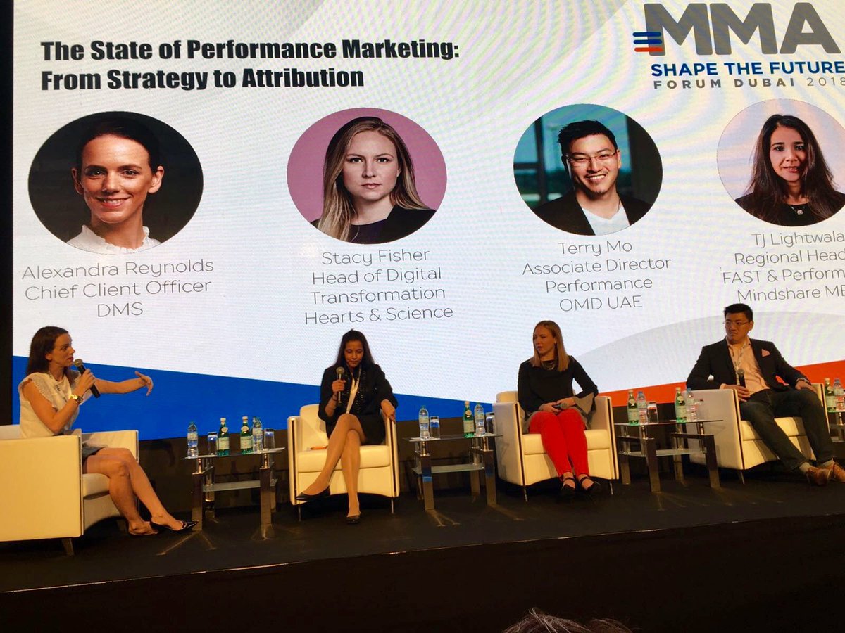 Hearts_Science's tweet photo. “I dislike the word #performance. It makes people focus on a specific media KPI rather than a holistic strategy that drives business objectives.” Stacy Fisher, head of #digital transformation of our MENA office joined a panel at the MMA Forum yesterday. #ShapeTheFuture https://t.co/BwpxquFK8v