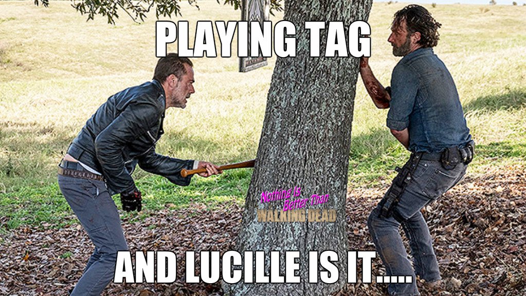 Might be better than playing eenie meenie miney mo with Lucille, I guess

#TWD #TheWalkingDead #Negan #RickGrimes #Lucille #TagYourIt