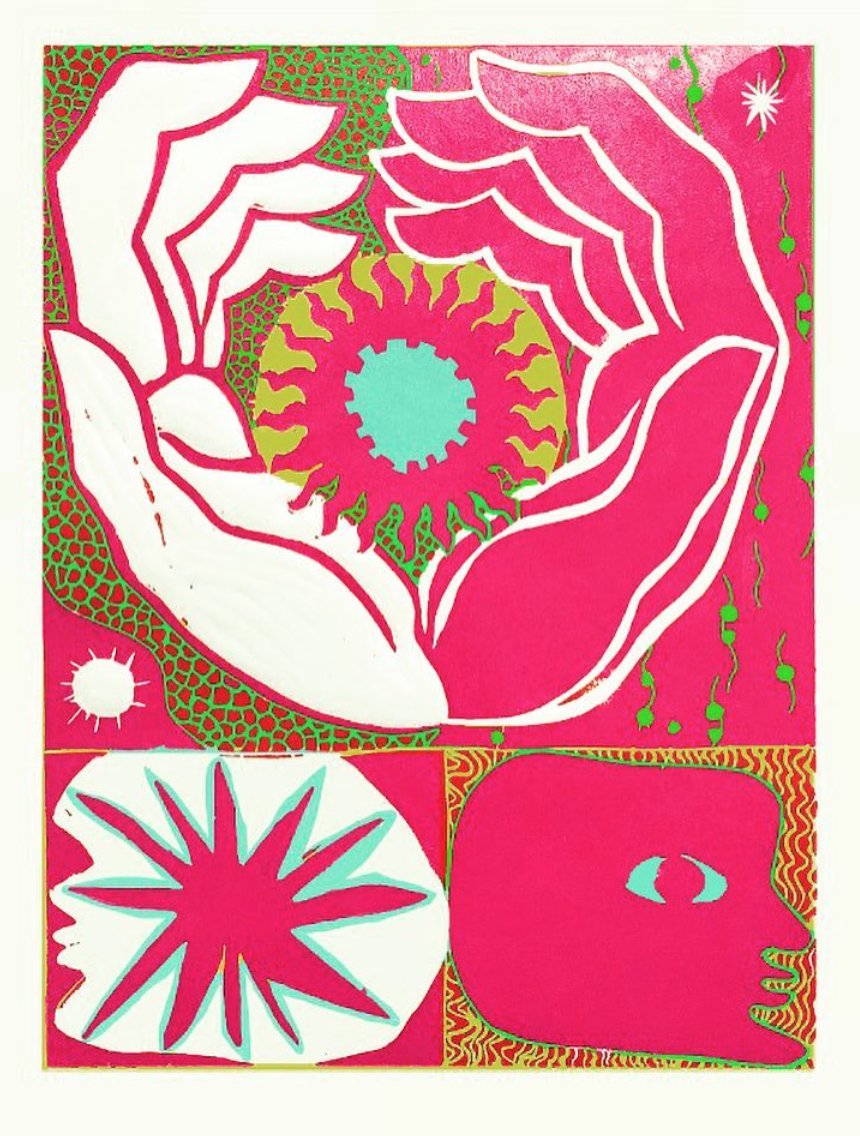 KateTimney's tweet image. #consciousness #illustration #printmaking ☄️💥🧠