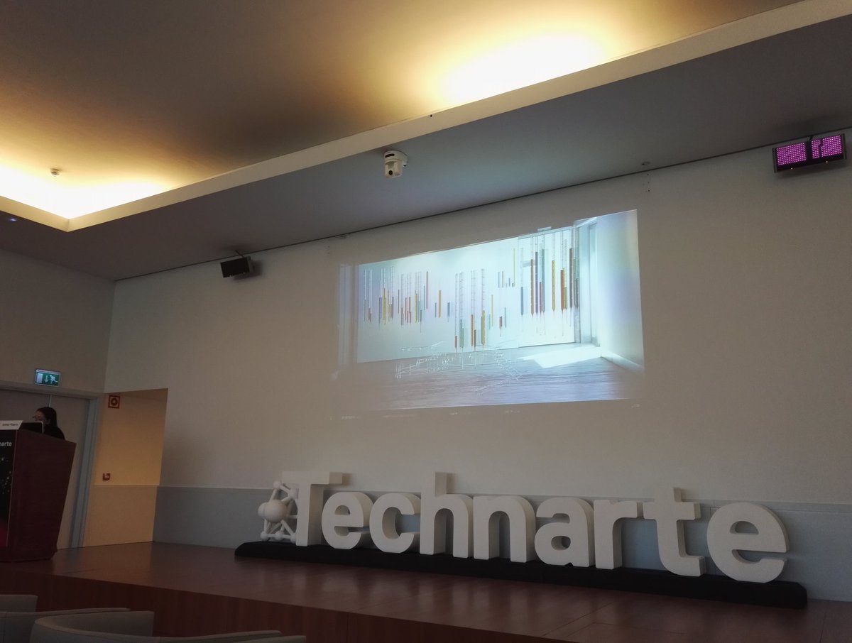 Technarte's tweet photo. Data Scape installation by Esther Pizarro. New Landscapes: Connectivity and Data in Technarte. #Art #City #Data https://t.co/upToXc0pI0
