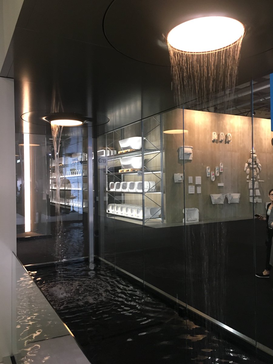 We heard about it months ago but this is its debut... <a href="/dornbracht/">Dornbracht</a> introduces Aquamoon, definitely a new category of shower! <a href="/iSaloniofficial/">Salone del Mobile</a>