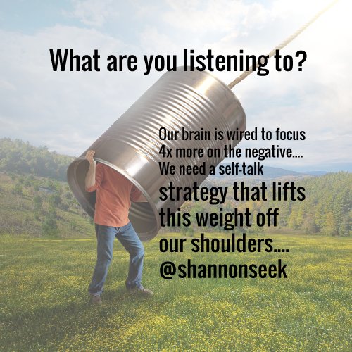 shannonseek's tweet photo. If you knew you were going to win no matter what, what positive things would you be saying to yourself? I'm doing a 3-Day Self-Talk Challenge (this week!) https://t.co/6JnyHjkVIB #mindsetAIM https://t.co/5NApBp0kDh