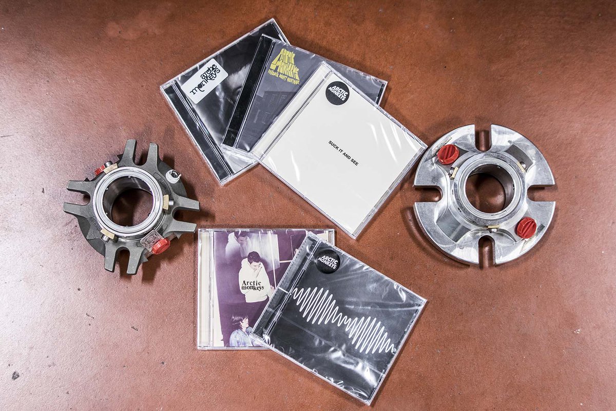 AESSEALplc's tweet photo. Thank-you to @Dominorecordco for donating five @ArcticMonkeys albums for our raffle in aid of @BluebellWoodCH as part of the @MasterCutler18 #SteelCitySuperheroes #MasterCutlerChallenge #charity #fundraising https://t.co/5VIhPTJw1I