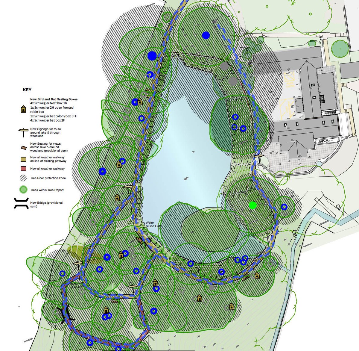 Exciting new lakeside walk planning application submitted for <a href="/Sue_Ryder/">Sue Ryder</a> at Leckhampton Court, Cheltenham. @SueRyderLCH #listedbuilding #Cheltenham #landscapedesign #sueryder