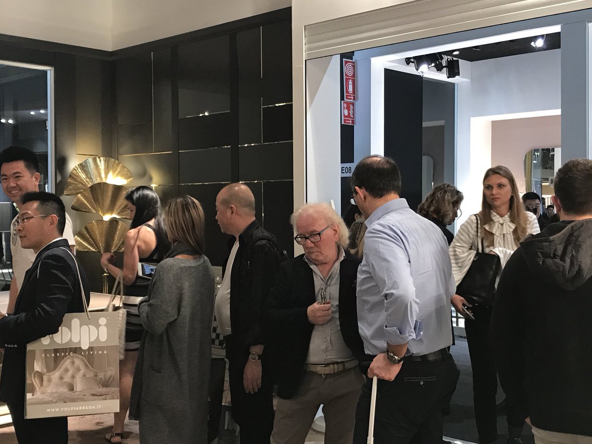 VismaraDesignIt's tweet photo. It’s a great success at Vismara Design stand.Visit us at hall 1 stand E06 @iSaloniofficial #luxurylifestyle #isaloni #interiordesign https://t.co/ZBaL5ePQav