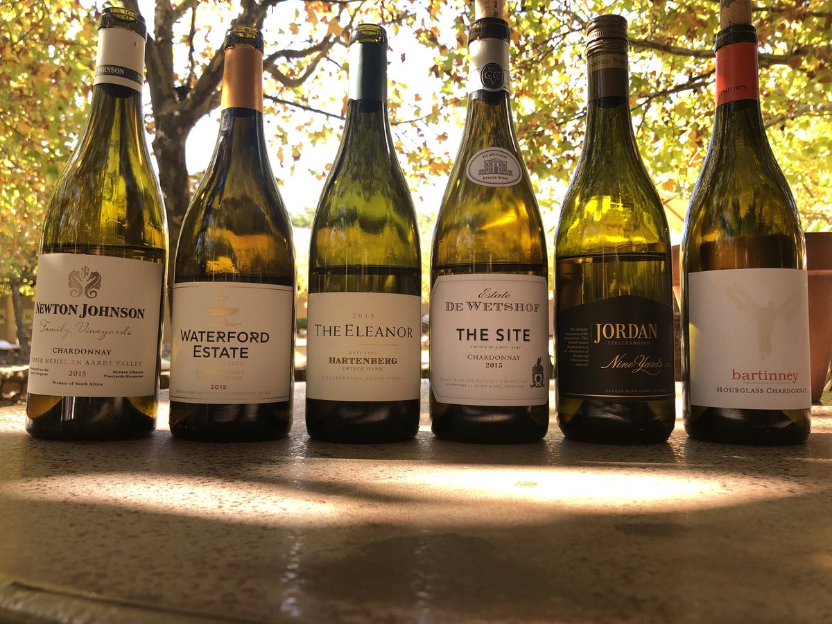 waterfordestate's tweet photo. #TastingOptionsTuesday #BlindTasting #Chardonnay @NewtonJohnsonSA @waterfordestate @HartenbergWine @DeWetshofWines @Jordan_Wines @Bartinney https://t.co/7ecLEGqtIz