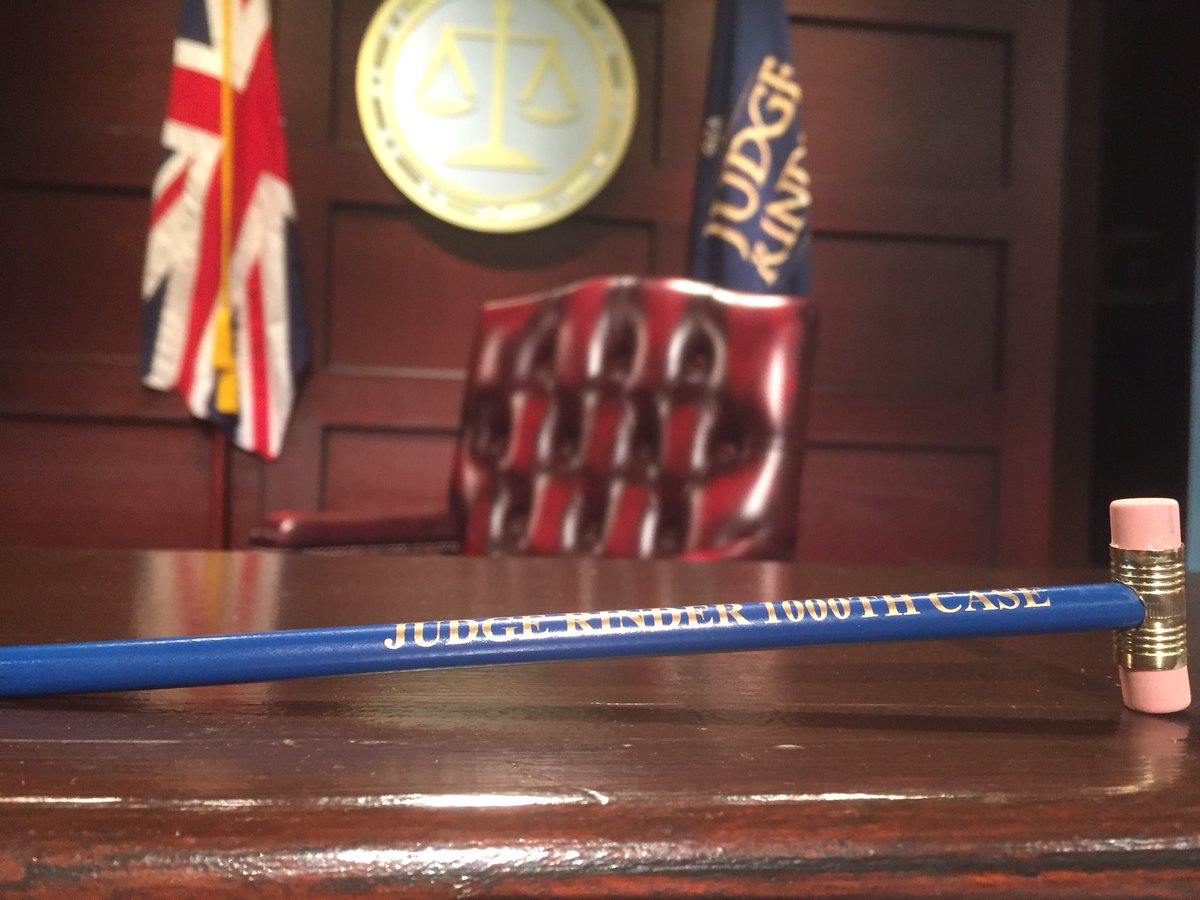 sentancew's tweet photo. It’s a big day in court for @JudgeRinderTV #JudgeRinder #1000thCase https://t.co/1HWuXVawov