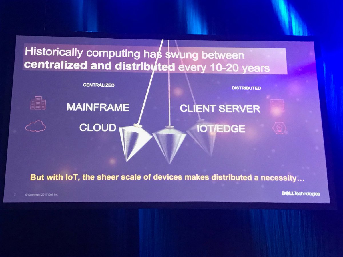 But With #IoT the sheer scale of devices makes distributed a necessity! #nordiciotweek