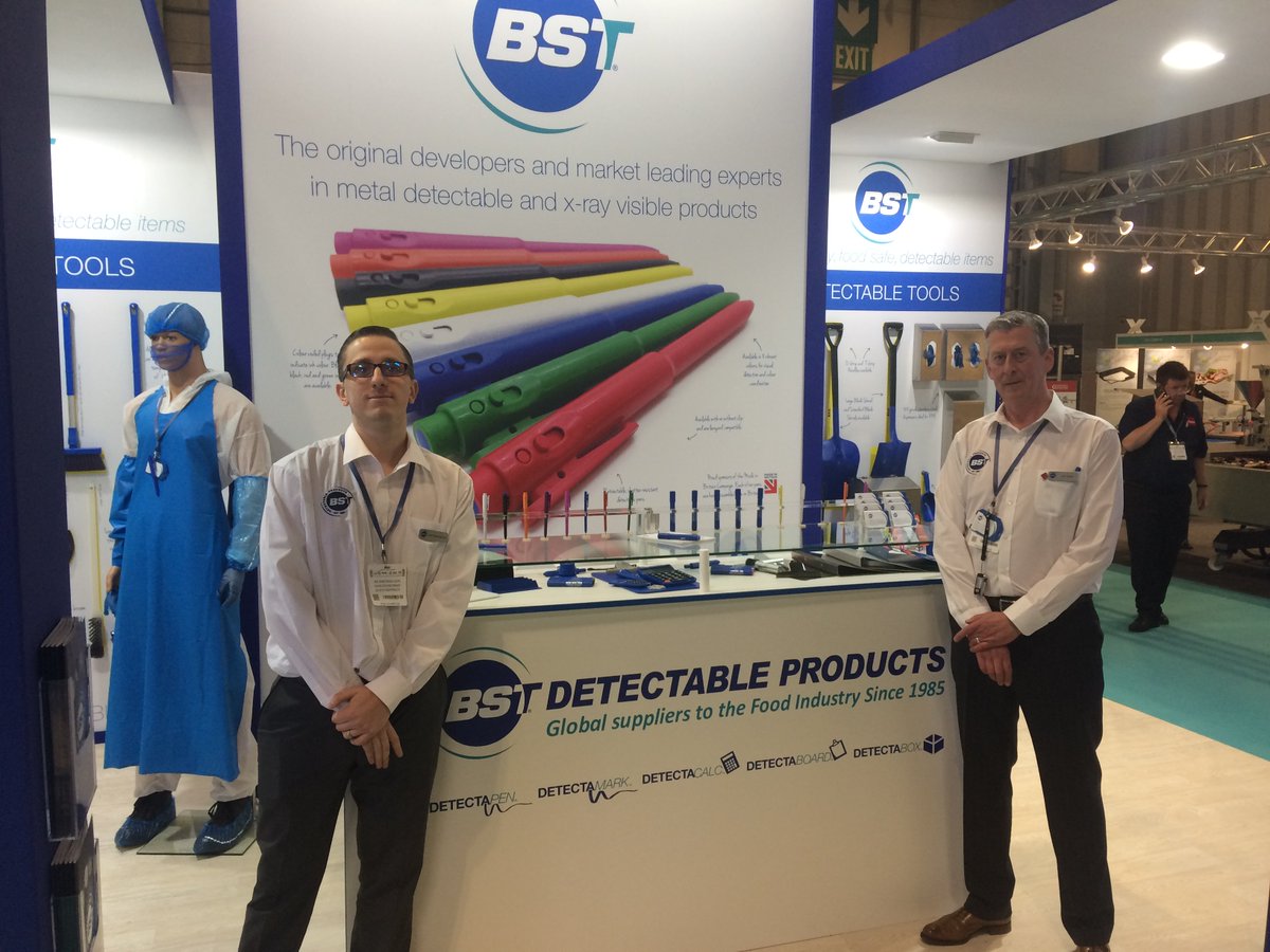 BSTProducts's tweet photo. Day two at the @Foodex and we're ready and waiting to get cracking as promised! See you at stand AA261. #DetectableProducts #Foodex #Original #BSTsince1985 #Contamination #Foodsafe @MadeinBritainGB https://t.co/0w3RM5S3BZ